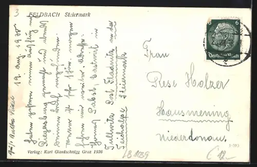 AK Feldbach, Strassenpartie mit Sparkasse