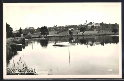 AK Kirchberg a.d. Raab, Ortsansicht, See