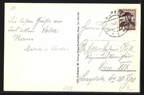 AK Mureck /Stmk., Ortsansicht aus der Vogelschau mit Fluss