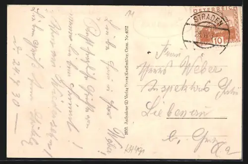 AK Straden /Oststeiermark, Ortspartie mit Kirche