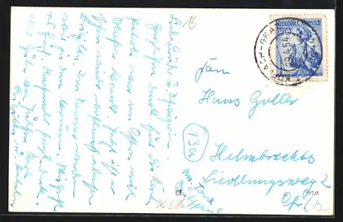 AK Voitsberg, Strassenpartie mit Kirche