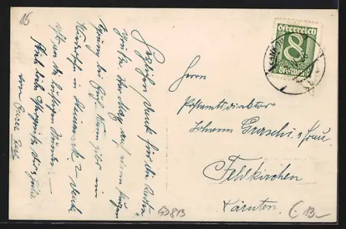 AK Maria Lankowitz, Strassenpartie mit Kirche