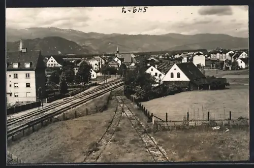 AK Zeltweg, Ortspartie an der Eisenbahn