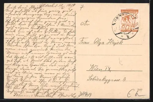 AK Obdach in Steiermark, Teilansicht mit Bergen