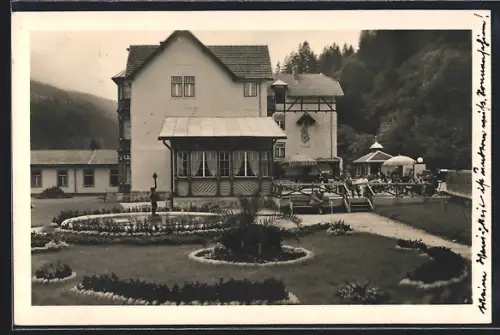 AK Dürnstein in der Steiermark, Wildbad Einöd, Thermalbad, Anlagen mit Terrasse