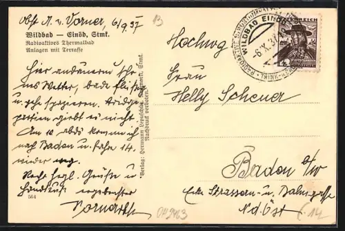 AK Dürnstein in der Steiermark, Wildbad Einöd, Thermalbad, Anlagen mit Terrasse