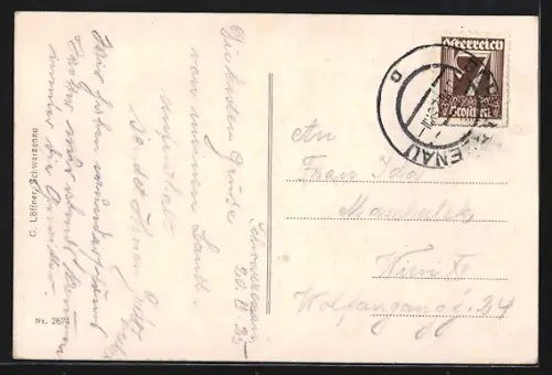 AK Schwarzenau /N.-Oe., Partie am Ortsrand