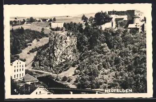 AK Neufelden, Panorama mit Burg