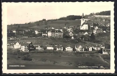 AK Friedberg, Teilansicht mit Kirche