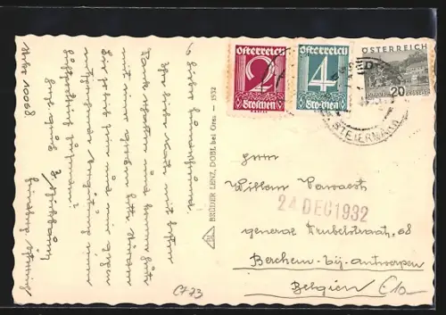 AK Friedberg, Teilansicht mit Kirche