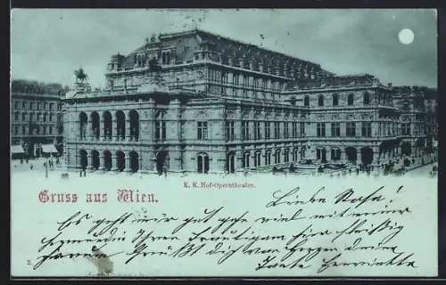 Mondschein-AK Wien, K. K. Hof-Operntheater