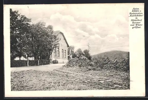 AK Hütteldorf, Restraurant Knödelhütte, Bes. Anton Riedl