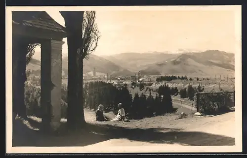 AK Judenburg, Ortsansicht vom Galberhofer-Kreuz
