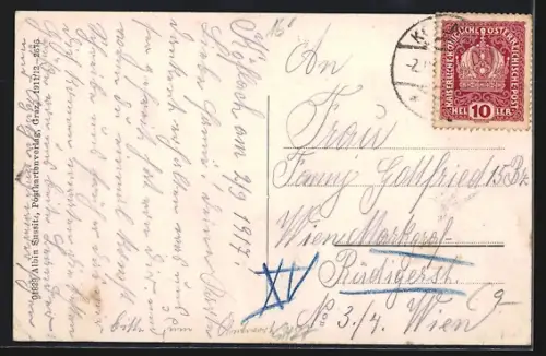 AK Maria Lankowitz bei Köflach, Ortsansicht aus der Vogelschau