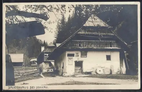 AK Lebring, Sekkau, Dorfpartie, Bauernhaus