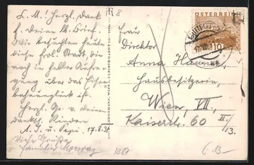 AK Knittelfeld /Stmk., Strassenpartie, Blick zur Kirche