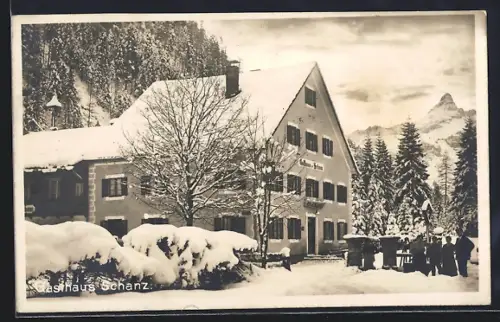 AK Ebbs /Tirol, Gasthaus Schanz im Winter