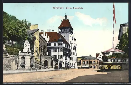 AK Kufstein, Partie am Oberen Stadtplatz