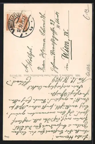 AK Knittelfeld, Strassenpartie mit Kirchturm