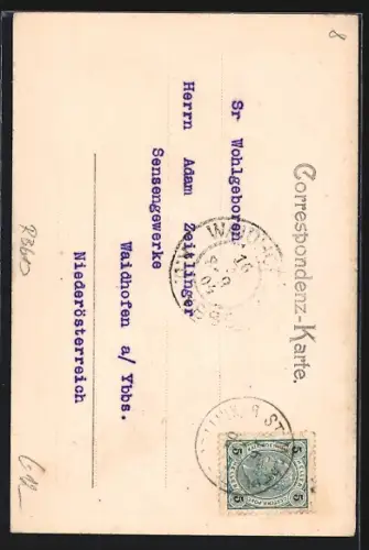 AK Knittelfeld, Die Kirche mit Wasserspiegelung