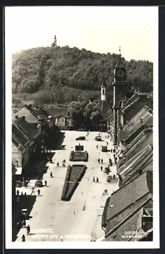 AK Leibnitz, Hauptplatz mit Frauenberg