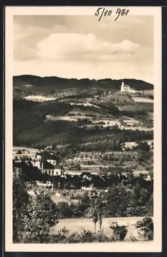 AK Pöllau, Ortsansicht mit Pöllauberg