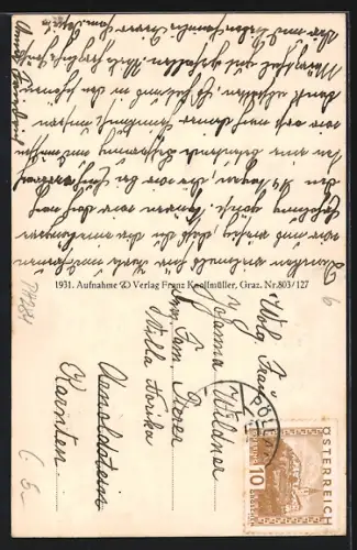 AK Pöllau, Ortsansicht mit Pöllauberg