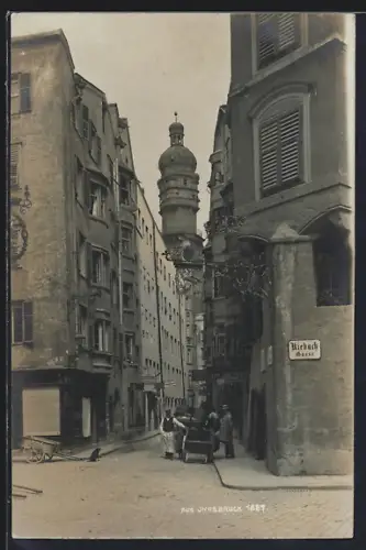 AK Innsbruck, Eingang zur Riebach Gasse