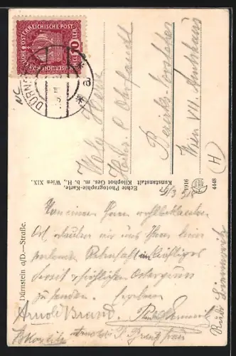 AK Dürnstein a. D., Strassenpartie im Ort