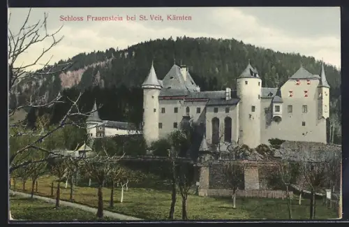 AK St. Veit /Kärnten, Blick auf Schloss Frauenstein