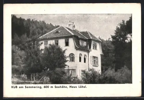 AK Küb am Semmering, Hotel Haus Löhsl