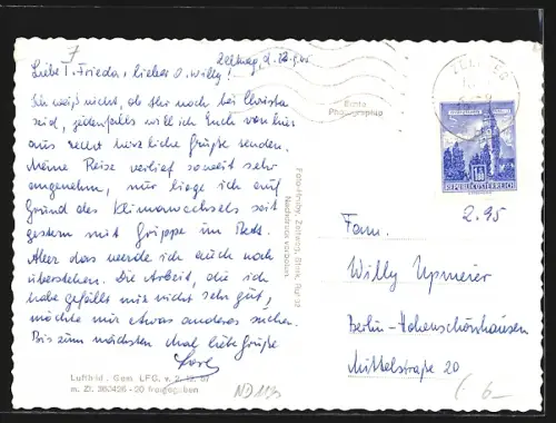 AK Zeltweg, Die österr. Draukraftwerke aus der Vogelschau