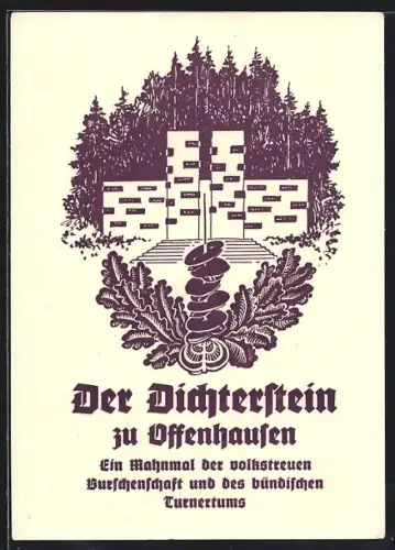 AK Offenhausen, Blick auf den Dichterstein