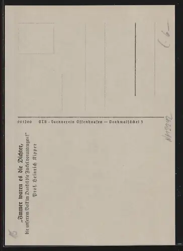 AK Offenhausen, Gesamtansicht vom Dichterstein