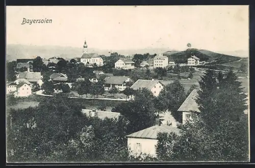 AK Bayersoien, Teilansicht mit Kirche