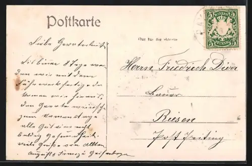 AK Bayersoien, Teilansicht mit Kirche