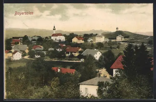 AK Bayersoien, Teilansicht mit Kirche