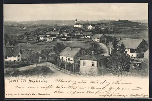 AK Bayersoien, Teilansicht mit Kirche