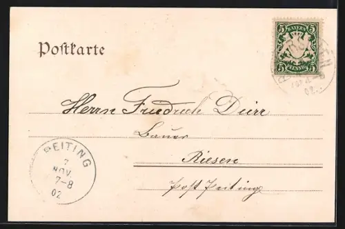 AK Bayersoien, Teilansicht mit Kirche