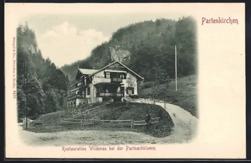 AK Partenkirchen, Restauration Wildenau bei der Partnachklamm