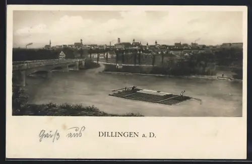AK Dillingen / Donau, Flösserei auf der Donau