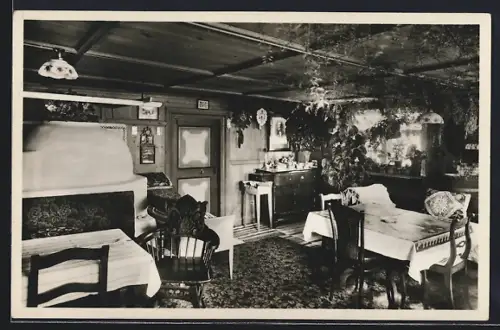 AK Oberstdorf, Café Gruben, Innenansicht