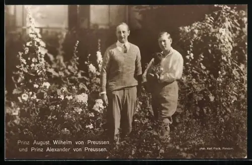 AK Prinz August Wilhelm von Preussen und Prinz Alexander von Preussen