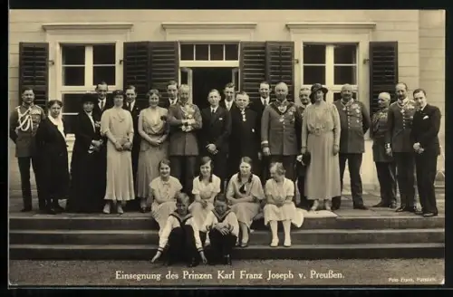 AK Kronprinz Wilhelm von Preussen bei der Einsegnung des Prinzen Karl Franz Joseph von Preussen