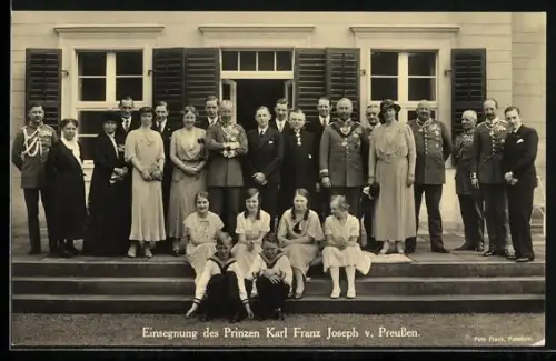 AK Kronprinz Wilhelm von Preussen bei der Einsegnung des Prinzen Karl Franz Joseph von Preussen