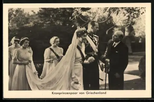 AK Kronprinzenpaar von Griechenland