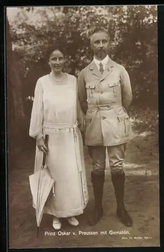 AK Prinz Oskar von Preussen mit Gemahlin