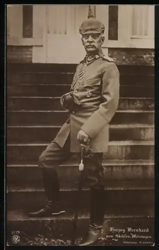 AK Herzog Bernhard von Sachsen-Meiningen in Uniform