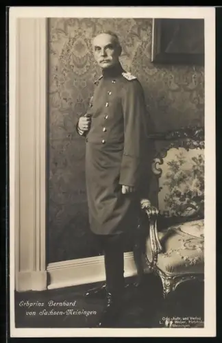 AK Erbprinz Bernhard von Sachsen-Meiningen in Uniform