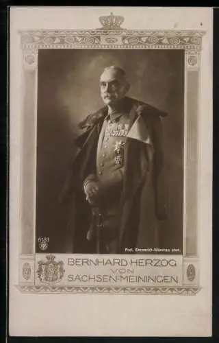 AK Herzog Bernhard von Sachsen-Meiningen in Uniform